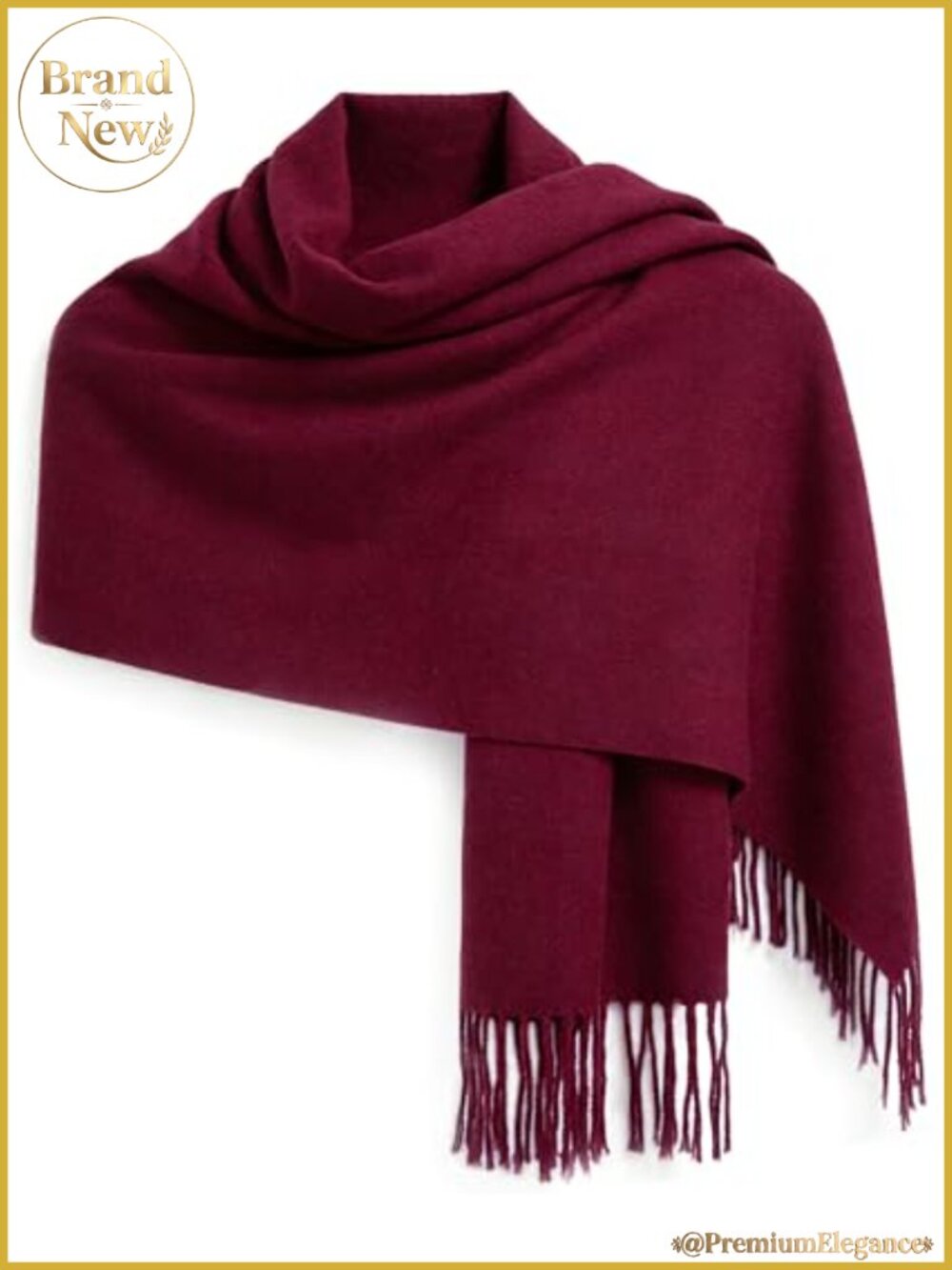 Soft Plush Fringe Wrap Shawl Scarf for Women